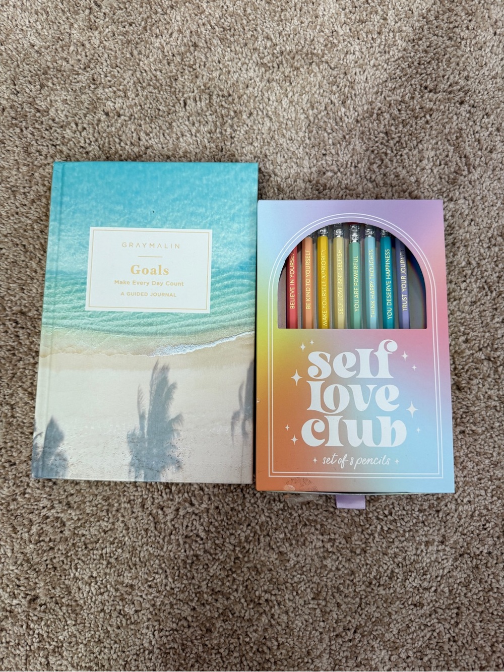 Gray Malin Goals Guided Journal – Teal, Cream, and Sand Beach Cover